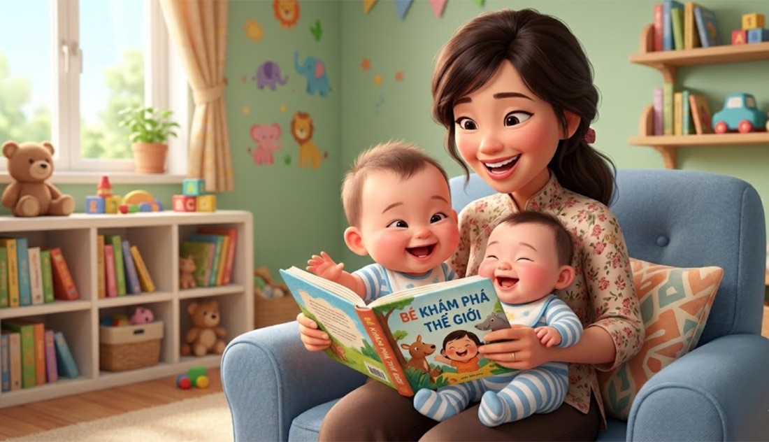 Mẹ đọc sách và kể chuyện cùng con